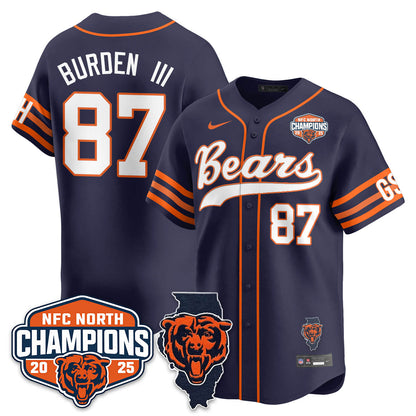 CHI  NFC North Division Champions Vapor Limited Baseball Jersey - All Stitched