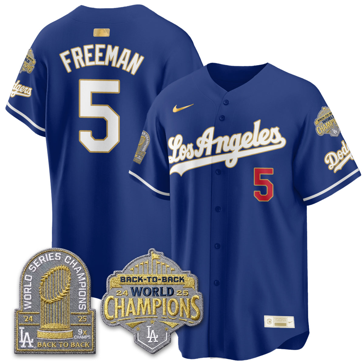 LAD "Gold Collection" Limited Navy Alternate Jersey - 9x & B2B Champs - All Stitched
