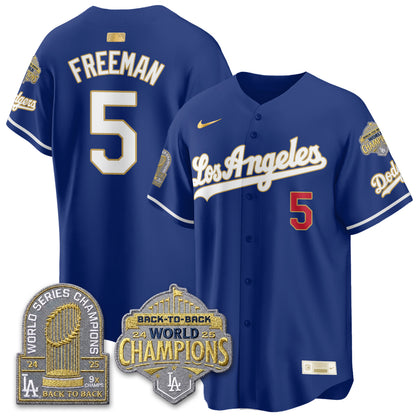 LAD "Gold Collection" Limited Navy Alternate Jersey - 9x & B2B Champs - All Stitched