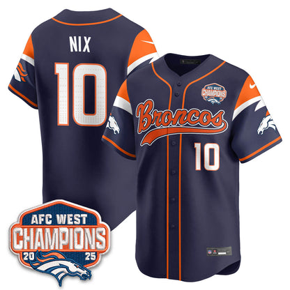 DEN AFC West Division Champions Limited Baseball Jersey - All Stitched