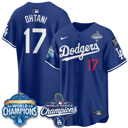 LAD 2025 World Series Champions Jersey - All Stitched
