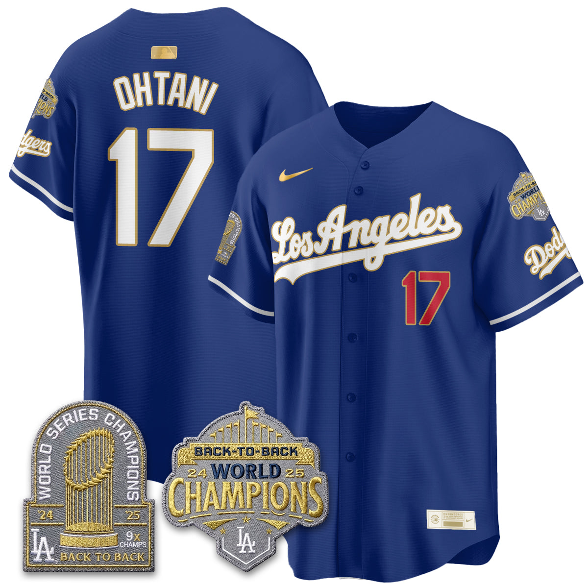 LAD "Gold Collection" Limited Navy Alternate Jersey - 9x & B2B Champs - All Stitched
