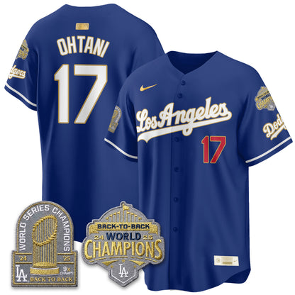 LAD "Gold Collection" Limited Navy Alternate Jersey - 9x & B2B Champs - All Stitched