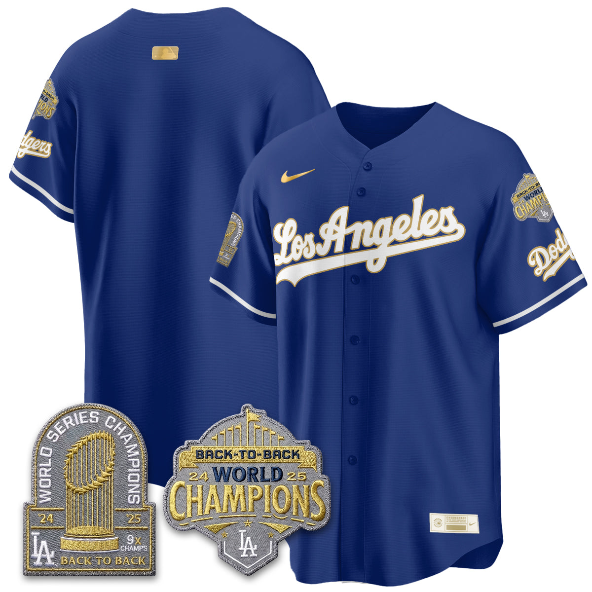 LAD "Gold Collection" Limited Navy Alternate Jersey - 9x & B2B Champs - All Stitched