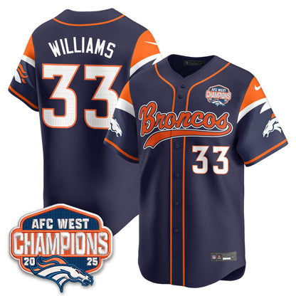 DEN AFC West Division Champions Limited Baseball Jersey - All Stitched