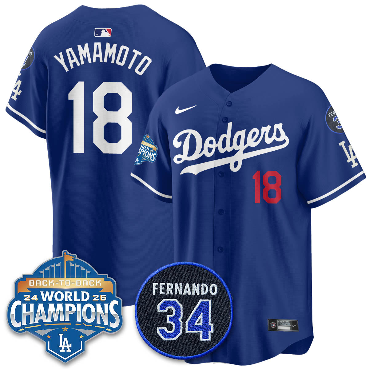 LAD 2025 Back To Back Champions Jersey - All Stitched