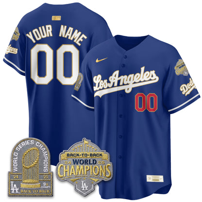 LAD "Gold Collection" Limited Navy Alternate Jersey - 9x & B2B Champs - All Stitched