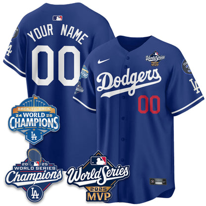 Yoshinobu Yamamoto LAD 2025 World Series MVP Custom Jersey - All Stitched