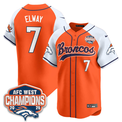 DEN AFC West Division Champions Limited Baseball Jersey - All Stitched