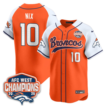 DEN AFC West Division Champions Limited Baseball Jersey - All Stitched