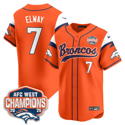 DEN AFC West Division Champions Limited Baseball Jersey - All Stitched