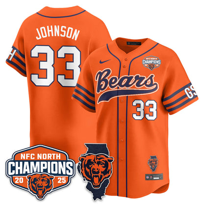 CHI  NFC North Division Champions Vapor Limited Baseball Jersey - All Stitched