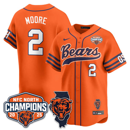 CHI  NFC North Division Champions Vapor Limited Baseball Jersey - All Stitched