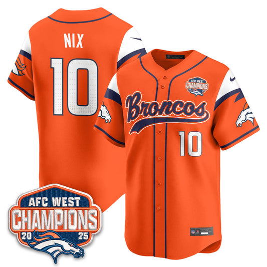 DEN AFC West Division Champions Limited Baseball Jersey - All Stitched