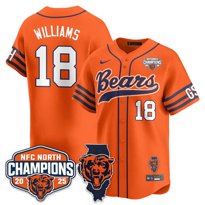 CHI  NFC North Division Champions Vapor Limited Baseball Jersey - All Stitched