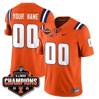 ILL Football 2025 Music City Bowl Champions Limited Custom Jersey - All Stitched