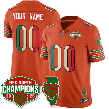 Custom CHI Mexico NFC North Division Champions Vapor Limited Jersey - All Stitched