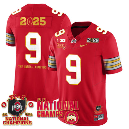 OSU 'Heritage Stripe' 2025 CFP Patch - National Champions Jersey N6 - All Stitched