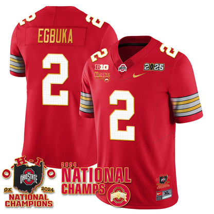 OSU 'Heritage Stripe' 2025 CFP Patch - National Champions Jersey N6 - All Stitched