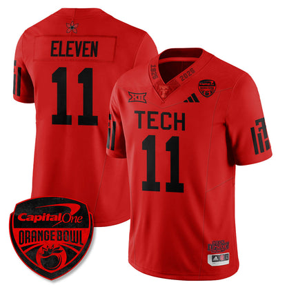 Texas Tech Red Raiders Stranger Things Vapor Limited Football Jersey - Orange Bowl - All Stitched
