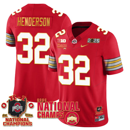 OSU 'Heritage Stripe' 2025 CFP Patch - National Champions Jersey N6 - All Stitched