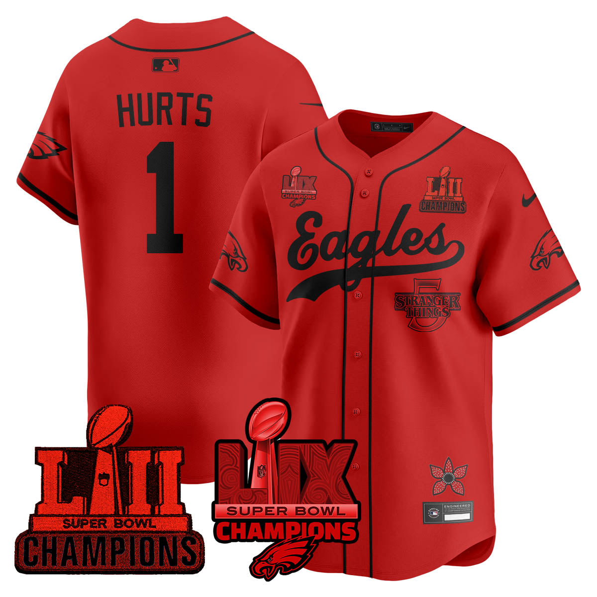 PHI Stranger Things Vapor Limited Baseball Jersey - All Stitched