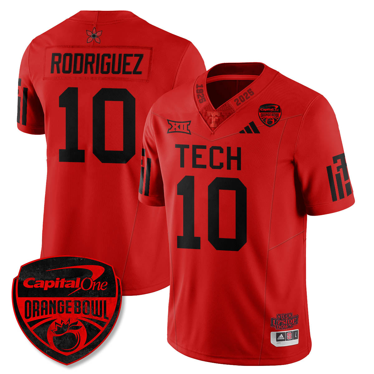 Texas Tech Red Raiders Stranger Things Vapor Limited Football Jersey - Orange Bowl - All Stitched