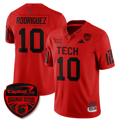 Texas Tech Red Raiders Stranger Things Vapor Limited Football Jersey - Orange Bowl - All Stitched