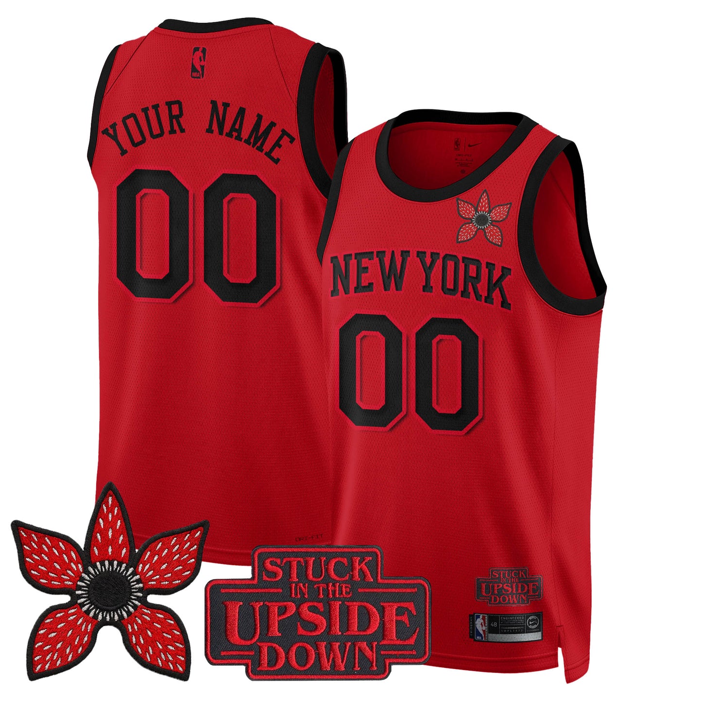 Custom NYK 'Stranger Things Edition' Swingman Jersey - All Stitched