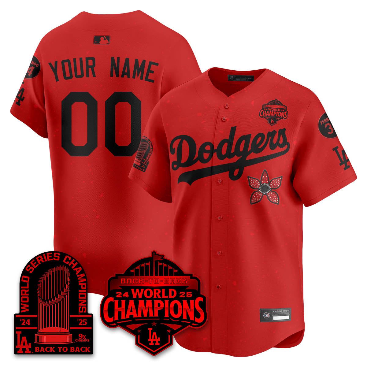 Custom LAD 2025 Champions x Stranger Things x 9x Champs Vapor Premier Jersey - All Stitched