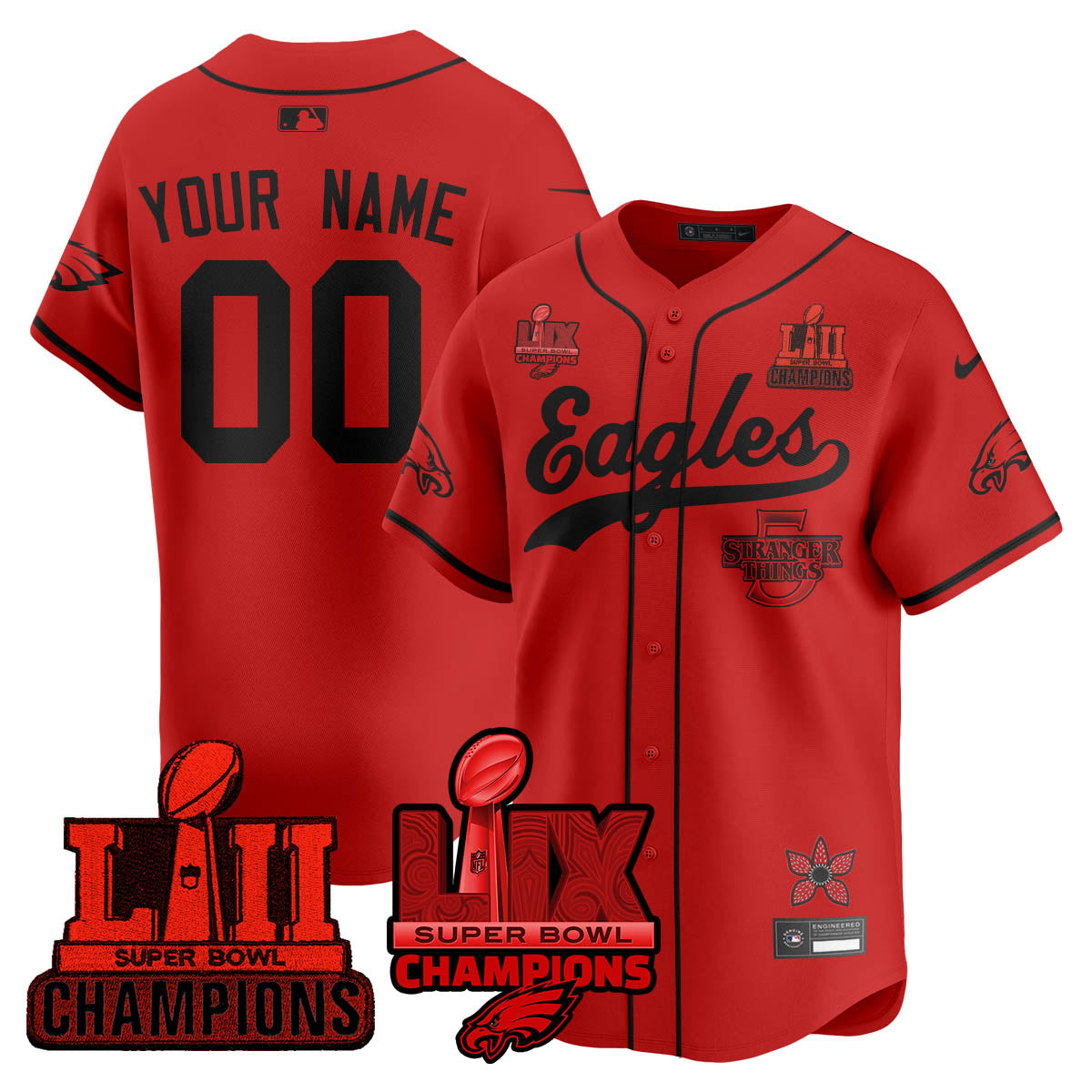PHI Stranger Things Vapor Limited Baseball Custom Jersey - All Stitched
