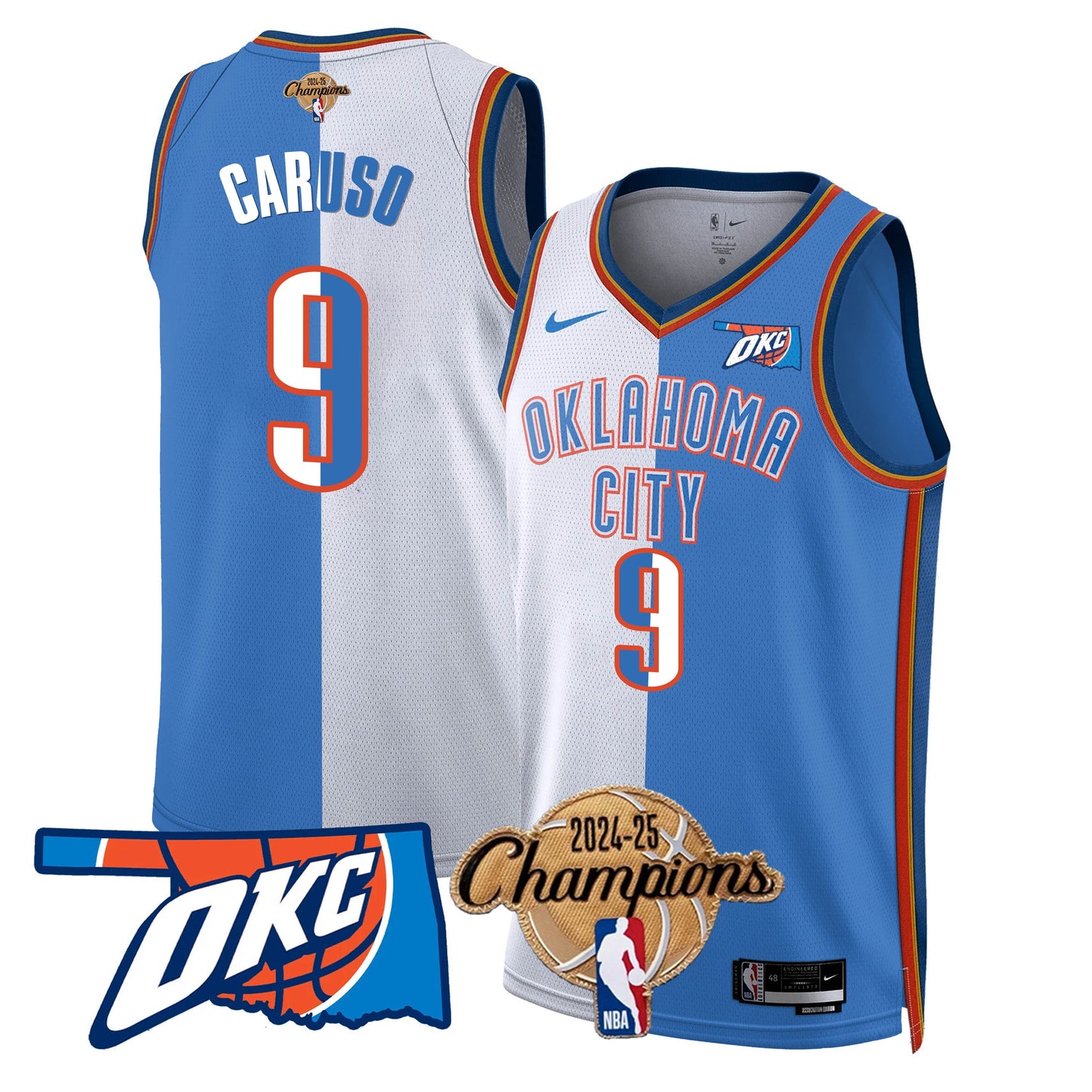 The Thunder 2024-25 Champions Jersey - All Stitched