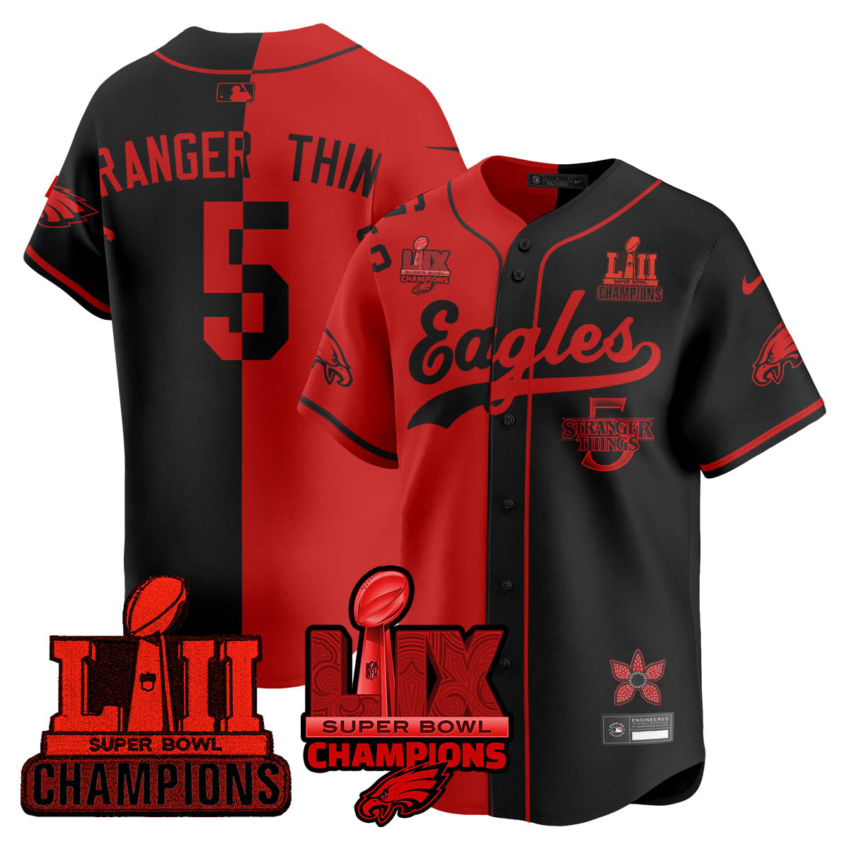 PHI Stranger Things Vapor Limited Baseball Jersey - All Stitched