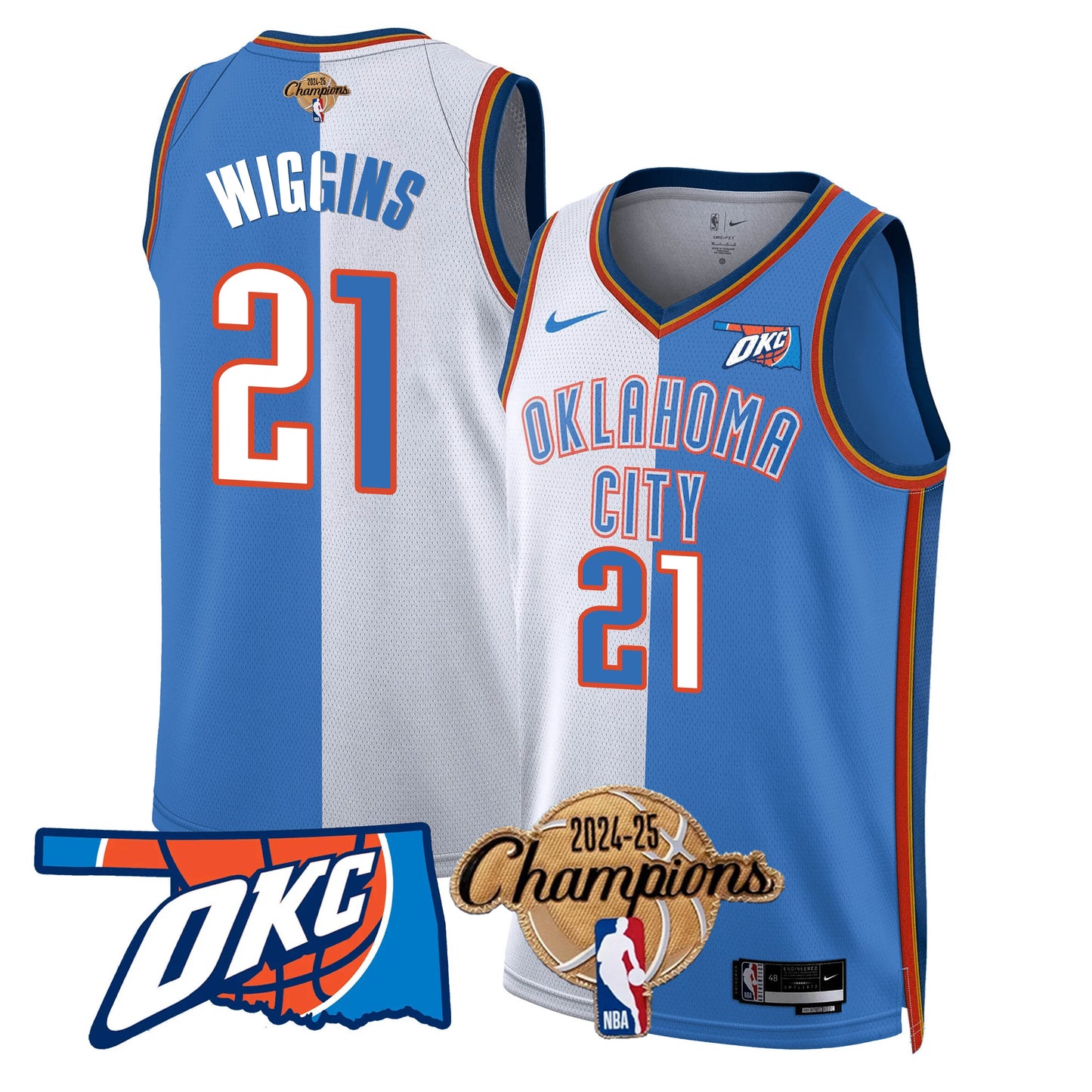 The Thunder 2024-25 Champions Jersey - All Stitched