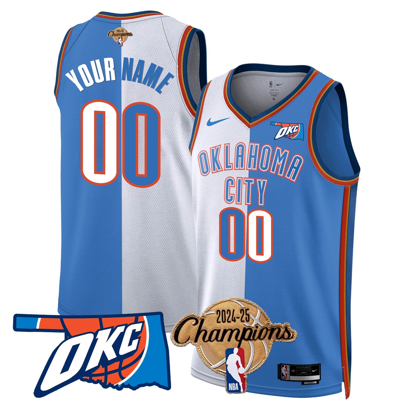 The Thunder 2024-25 Champions Jersey - All Stitched