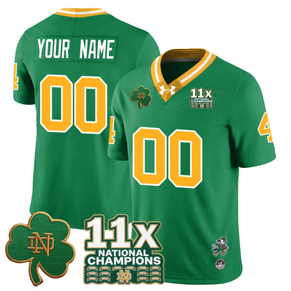 Custom ND 11x-Time National Champions Vapor Limited Jersey - All Stitched