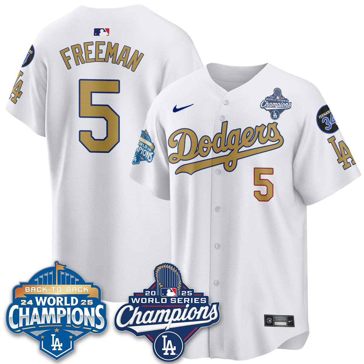 LAD 2025 World Series Champions Jersey - All Stitched