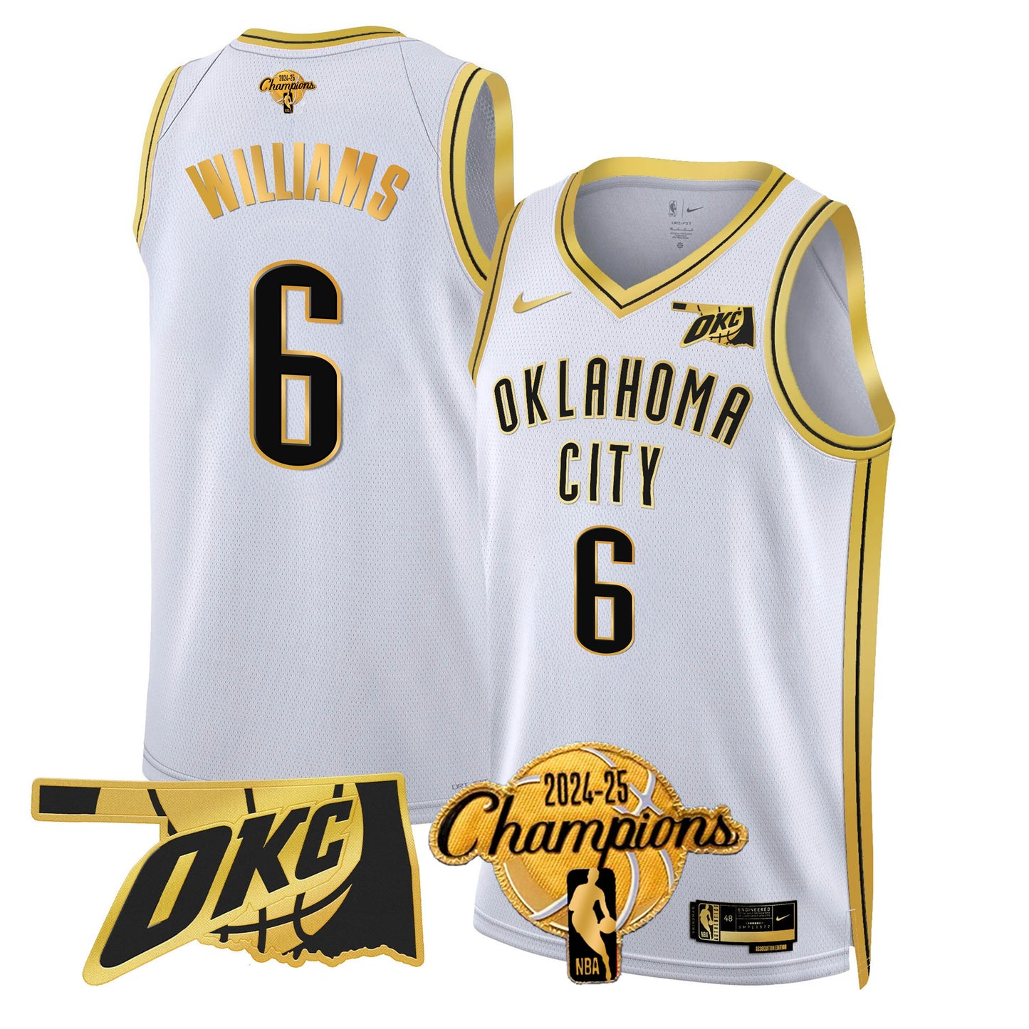 The Thunder 2024-25 Champions Jersey - All Stitched