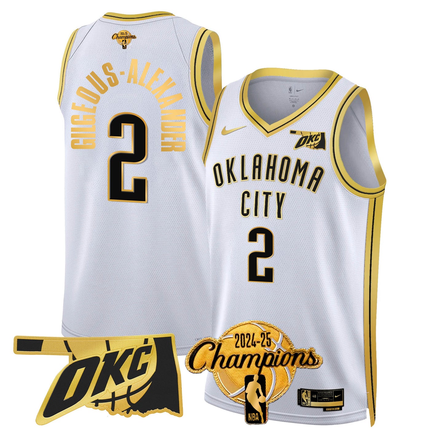 The Thunder 2024-25 Champions Jersey - All Stitched