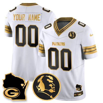 GB 4-Time Champions Vapor Limited Custom Jersey - John Madden Patch - All Stitched