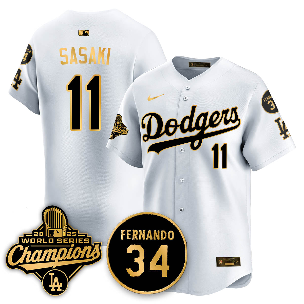 LAD 2025 World Series Champions Jersey - All Stitched