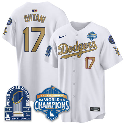 LAD 2025 World Series Champions Jersey - 9x Champs - All Stitched