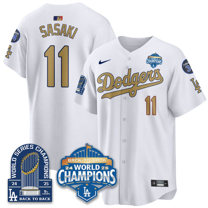 LAD 2025 World Series Champions Jersey - 9x Champs - All Stitched