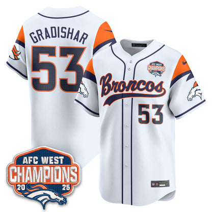 DEN AFC West Division Champions Limited Baseball Jersey - All Stitched