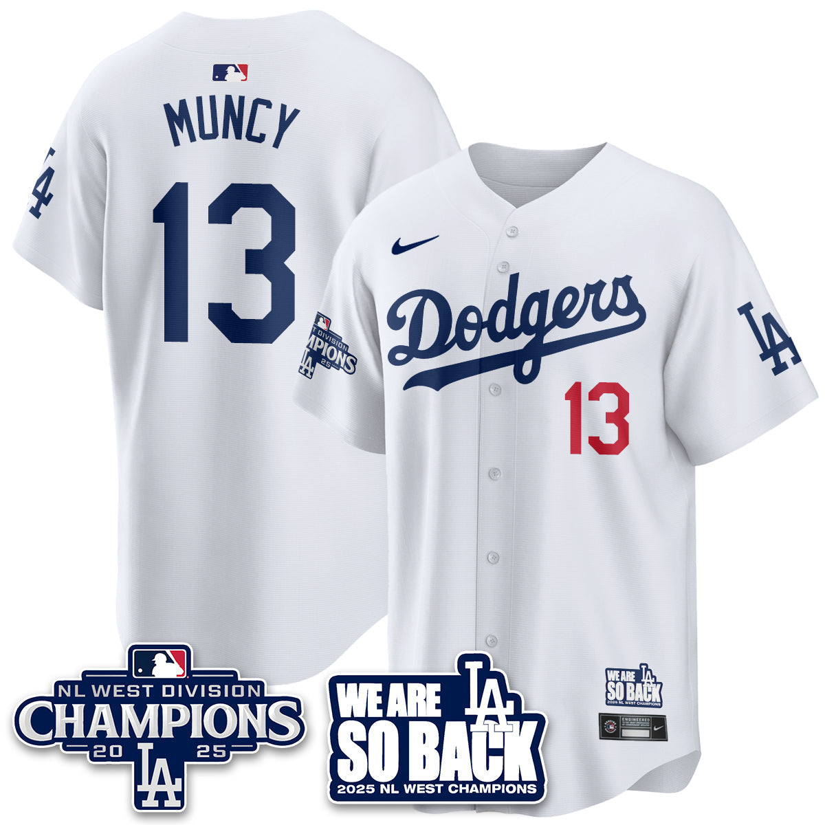 LAD 2025 NL West Division Champions Jersey - All Stitched