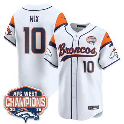 DEN AFC West Division Champions Limited Baseball Jersey - All Stitched