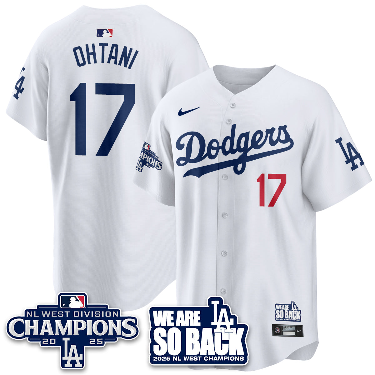 LAD 2025 NL West Division Champions Jersey - All Stitched