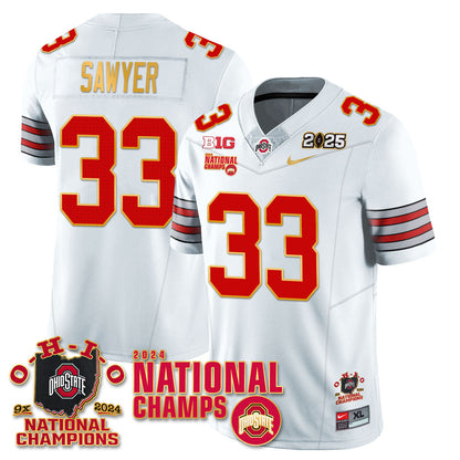 OSU 'Heritage Stripe' 2025 CFP Patch - National Champions Jersey N6 - All Stitched