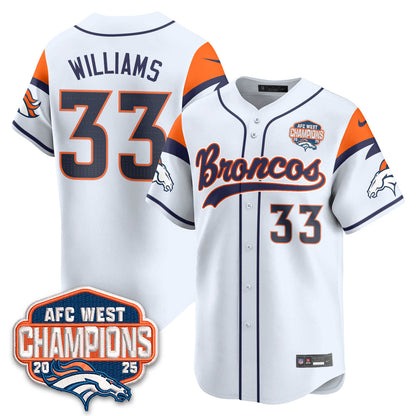 DEN AFC West Division Champions Limited Baseball Jersey - All Stitched