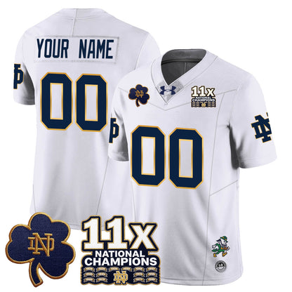 Custom ND 11x-Time National Champions Vapor Limited Jersey - All Stitched